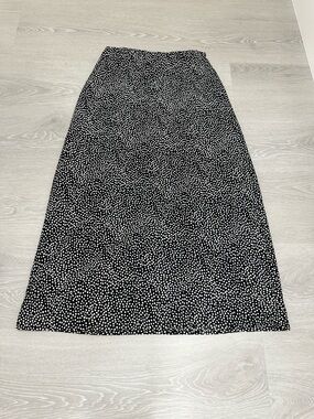 Japna Black and White Polka Dot Midi Skirt